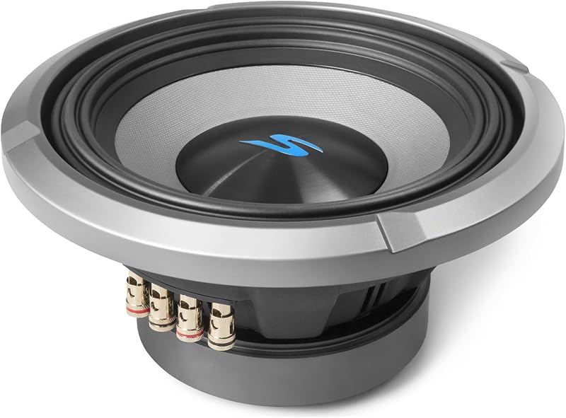 S2-W10D4 Subwoofer para automóvil dual S-Series de 10" de 4 ohmios, 1800 W máx., 600 W RMS | Actualización de graves potentes y precisas, diseño de alta excursión, refrigeración mejorada del motor, firma de sonido tipo S, tamaño de 10 pulgadas