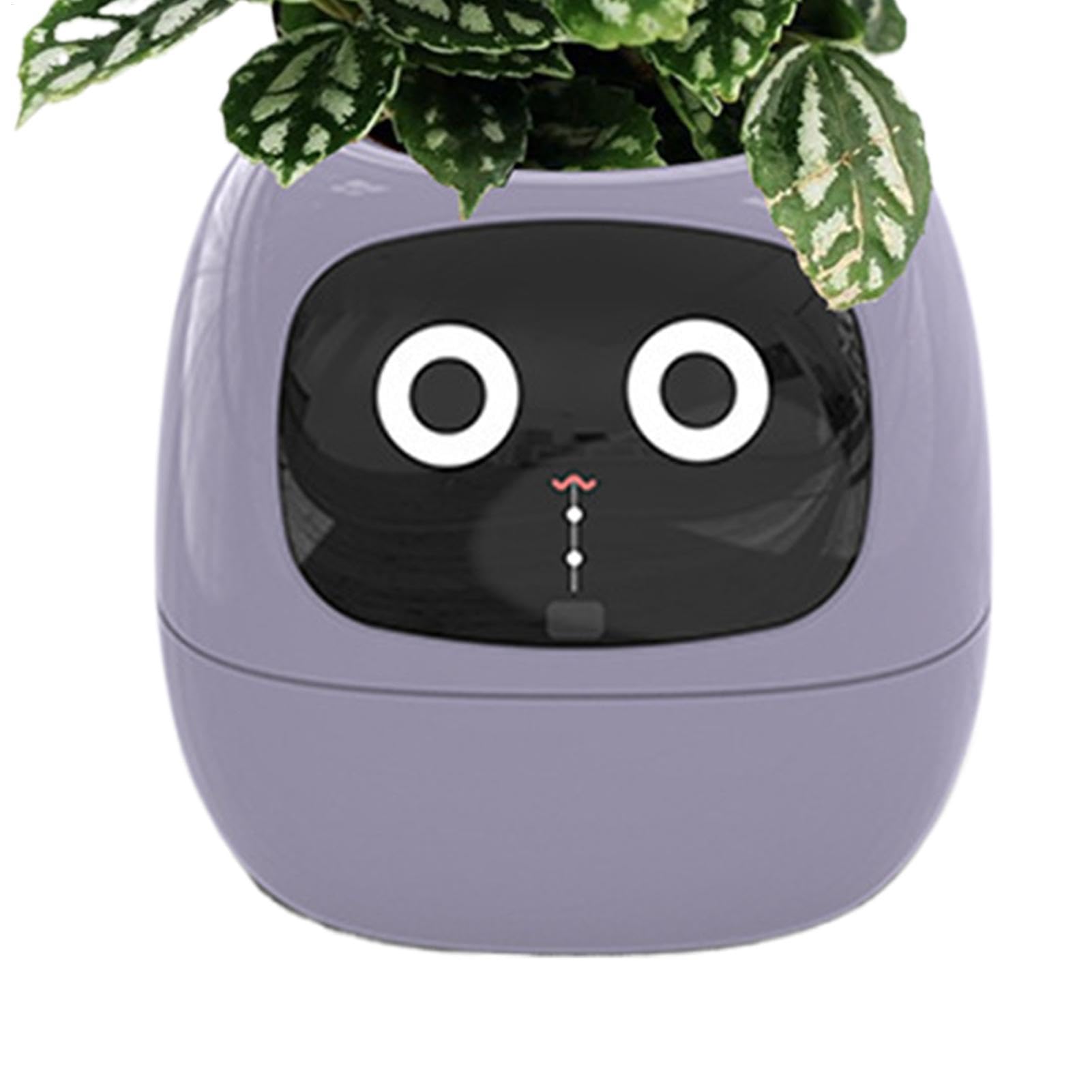 Smart Plant Pot - Adorabile fioriera automatizzata per interni | compagno di piante interattivo, vaso intelligente per piante da interno con funzioni automatizzate, seguace delle piante