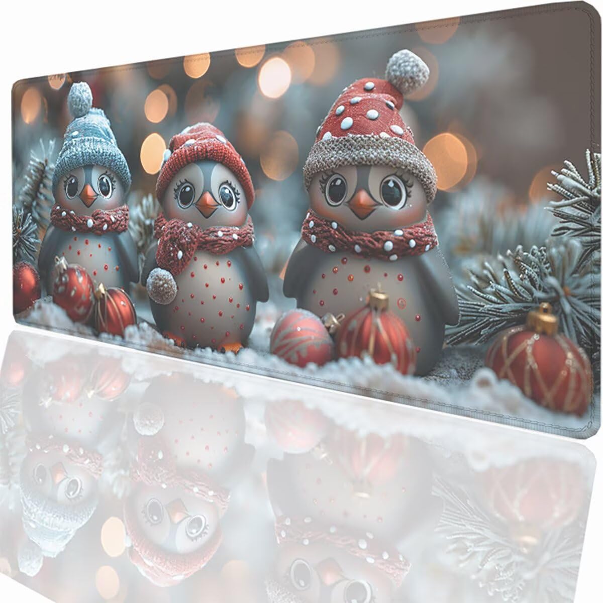 Tappetino per Mouse Gaming XXL 1200x600x3mm – Ufficio Mousepad Grande Migliora la Velocità e la Precisione Tenuta Stabile Sottomano per Ufficio e Casa Accessori Scrivania Animale Pinguino LMDT15210