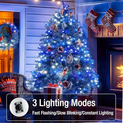 Image of 12 Pack Fairy Lights Battery Operated - 7ft 20 Led Twinkle Lights 3 Modes, Bulk Mini String Lights Waterproof for Mason Jars Vases DIY Party Wedding Decoration Christmas -Blue and White