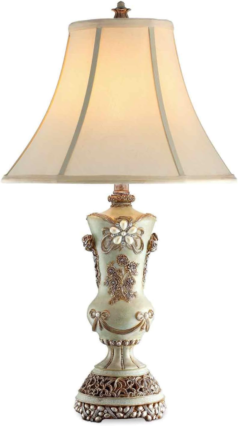 ORE International K-4203T Table Lamp, 16" x 16" x 28.5", Vintage Rose