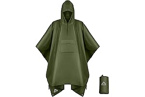 Coralrain Unisex Waterproof Rain Poncho for Adults
