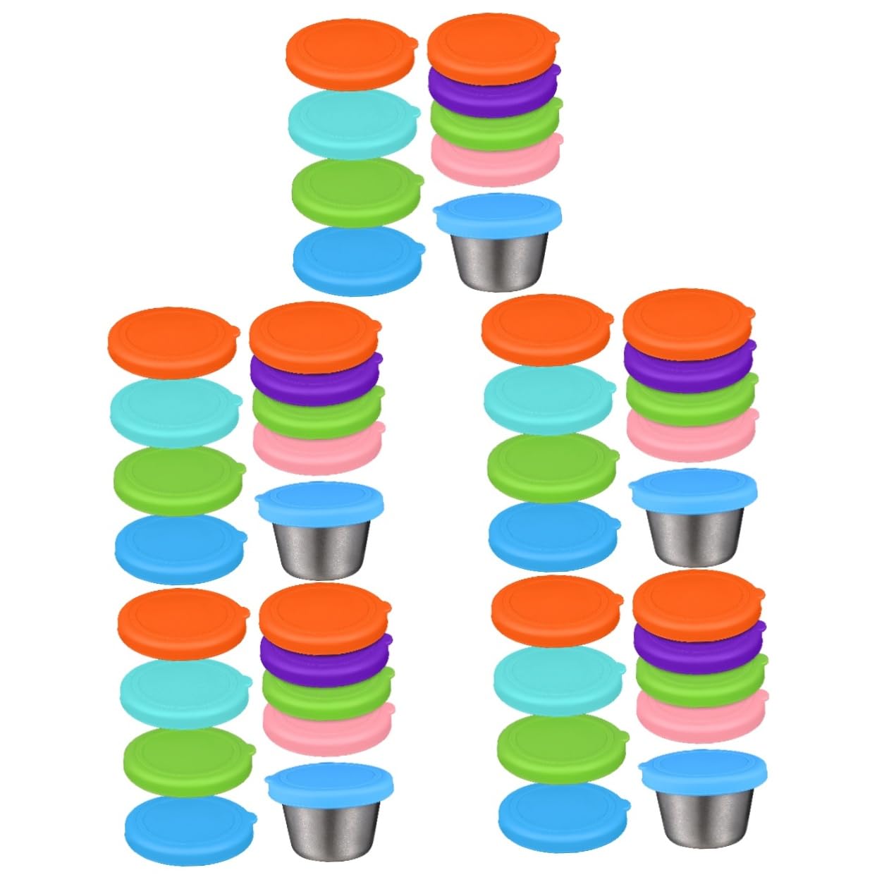 DECHOUS 5 Set Coperchio Per Tazze In Silicone A Prova Di Perdite Contenitore Per Condimenti Piatti Per Condimenti Coperchi Per Tazze Coperchi Per Tazze Coperchi Per Tazze Per 8 pezzi*5