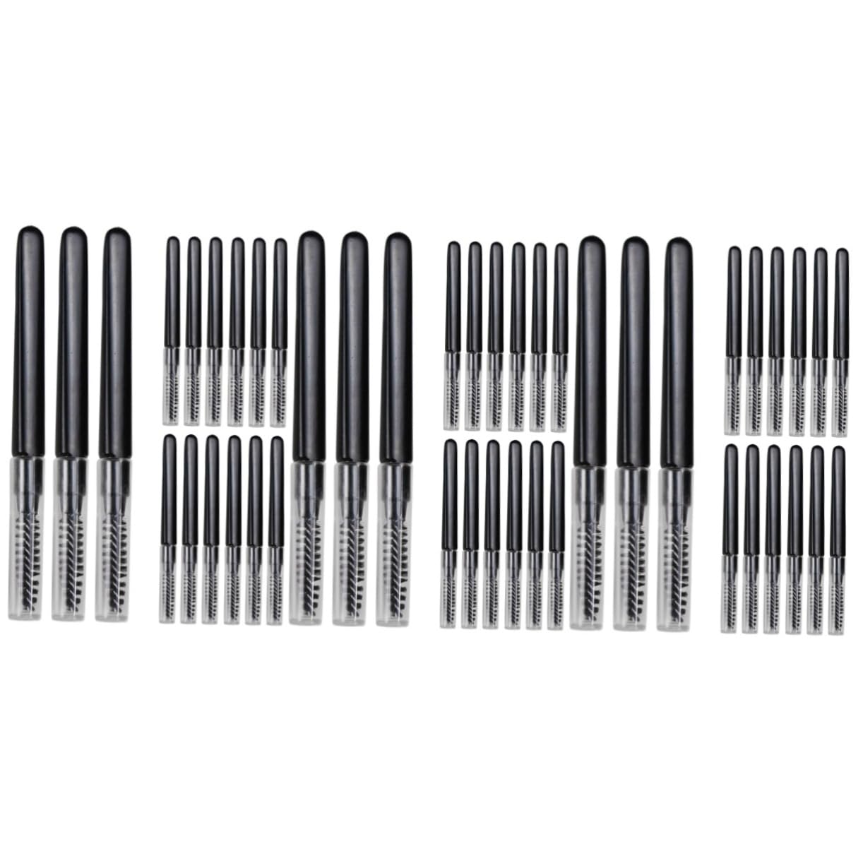 Beaupretty 60 Piezas peine de pestañas con tapa ceja peines mujeres cepillo separador de pestañas cepillo de cejas mini cepillo de pelo cepillo de pestañas peine de línea de cabello espiral