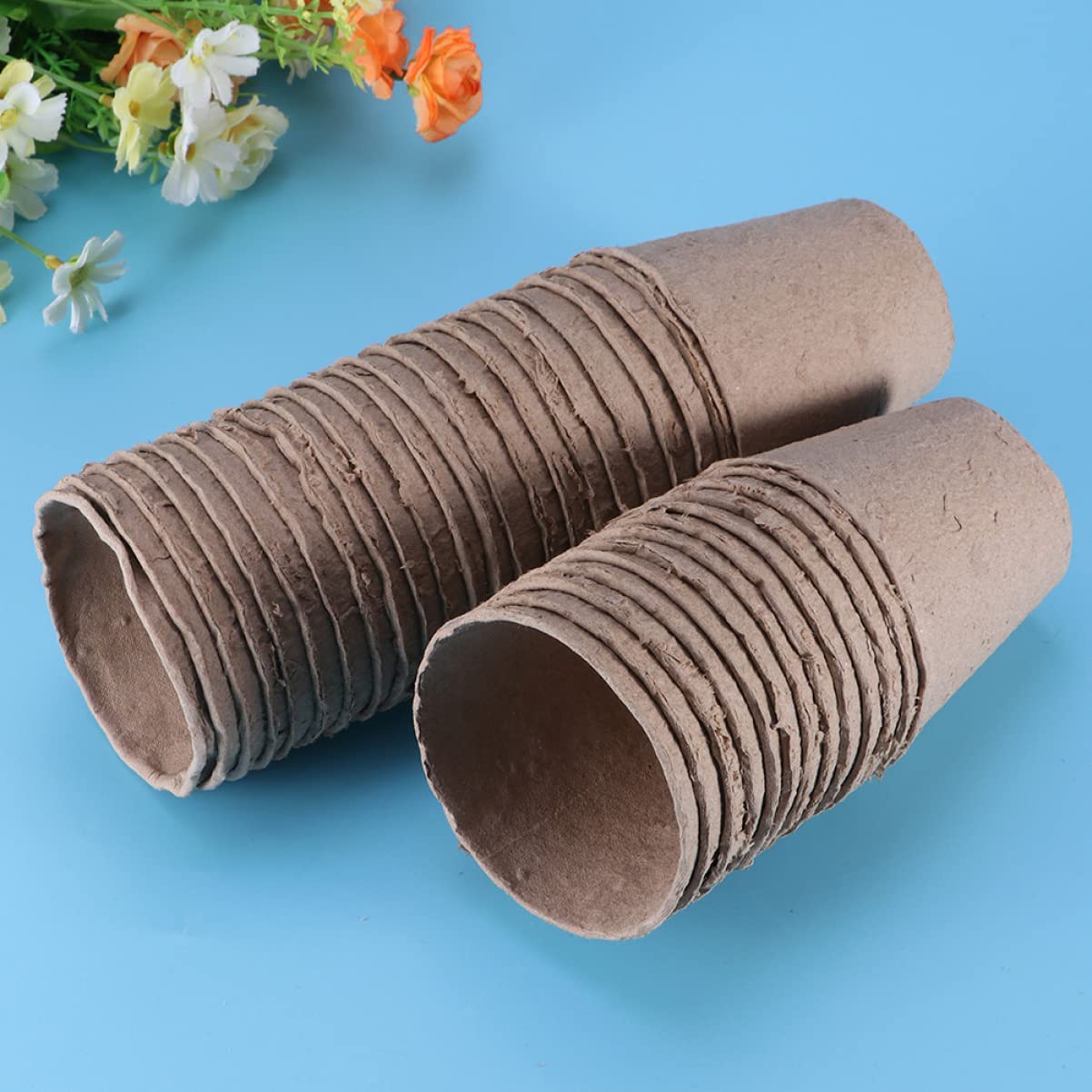 Happyyami 100pezzi Vasi Biodegradabili Per Piante Kit Di Coltivazione Pulp Con Etichette Per Giardinaggio e Orticoltura Per Piantine e Verdure