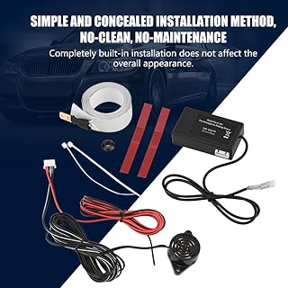 Kadimendium Radar de estacionamento de reserva reverso, aviso sonoro de indução eletromagnética sem pontas mortas instalação embutida sensor de estacionamento para carro, caminhão, trailer