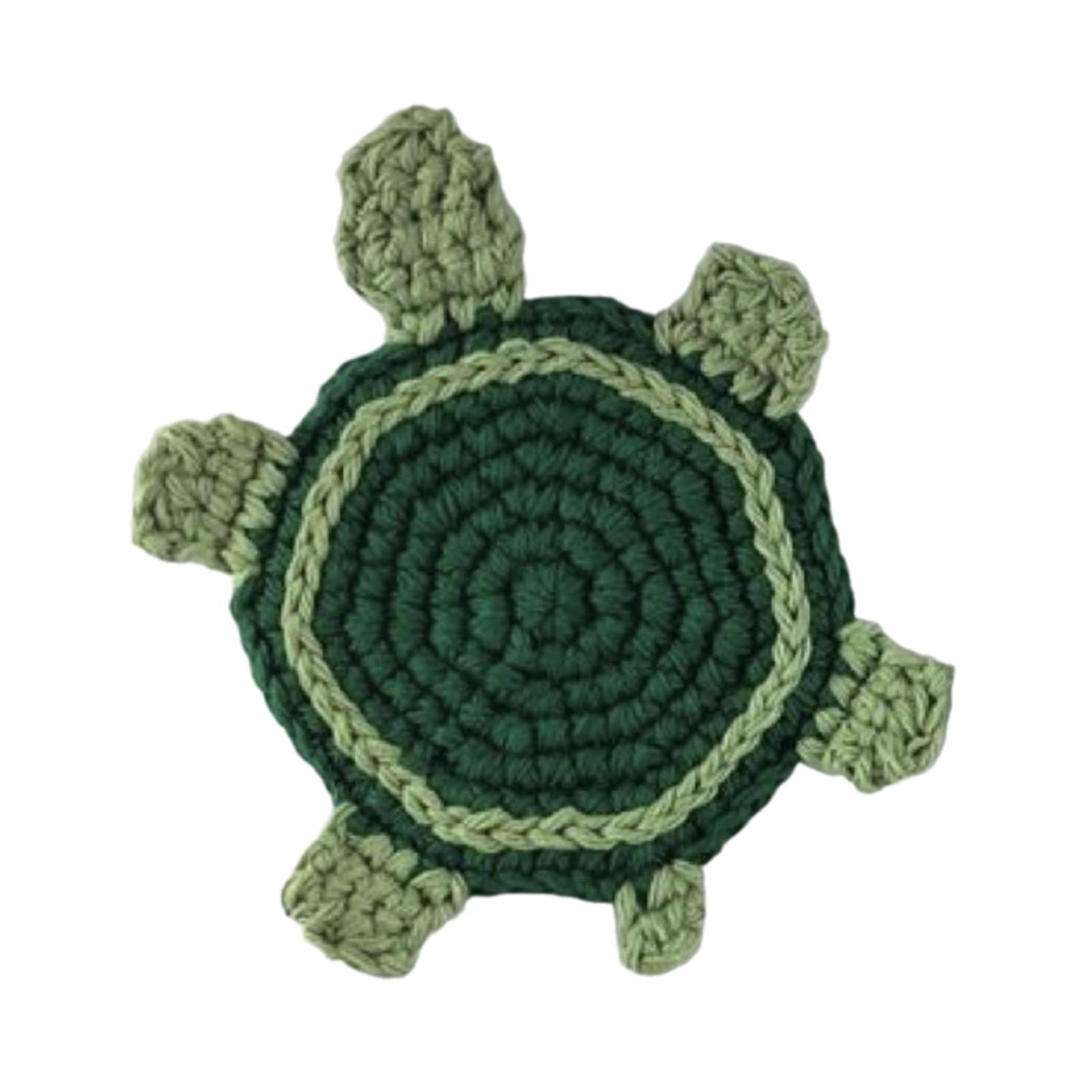 Yhplxyuus Unique Handcraft Drink Lovely Cup Mat Turtle/Lamb Shape Hand Knitted Decorative Table Mat for Cups Mug Versatile Kitchen Accessory