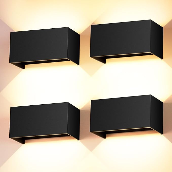 Applique LED Da Parete FUPE 2 Pezzi 24W - Luce Gialla Calda 3000K 2880 Lumen Per Interni - Foto 11