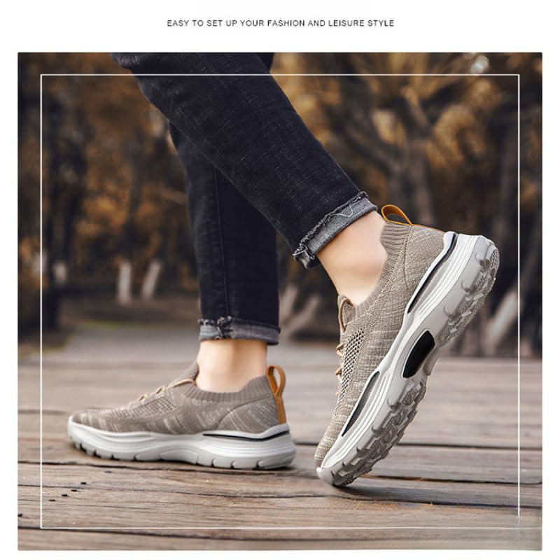 Men's Casual Dress Slip-On Shoes Walking Hiking Mesh Breathable Fashion Sneakers Lightweight Comfortable Loafers4