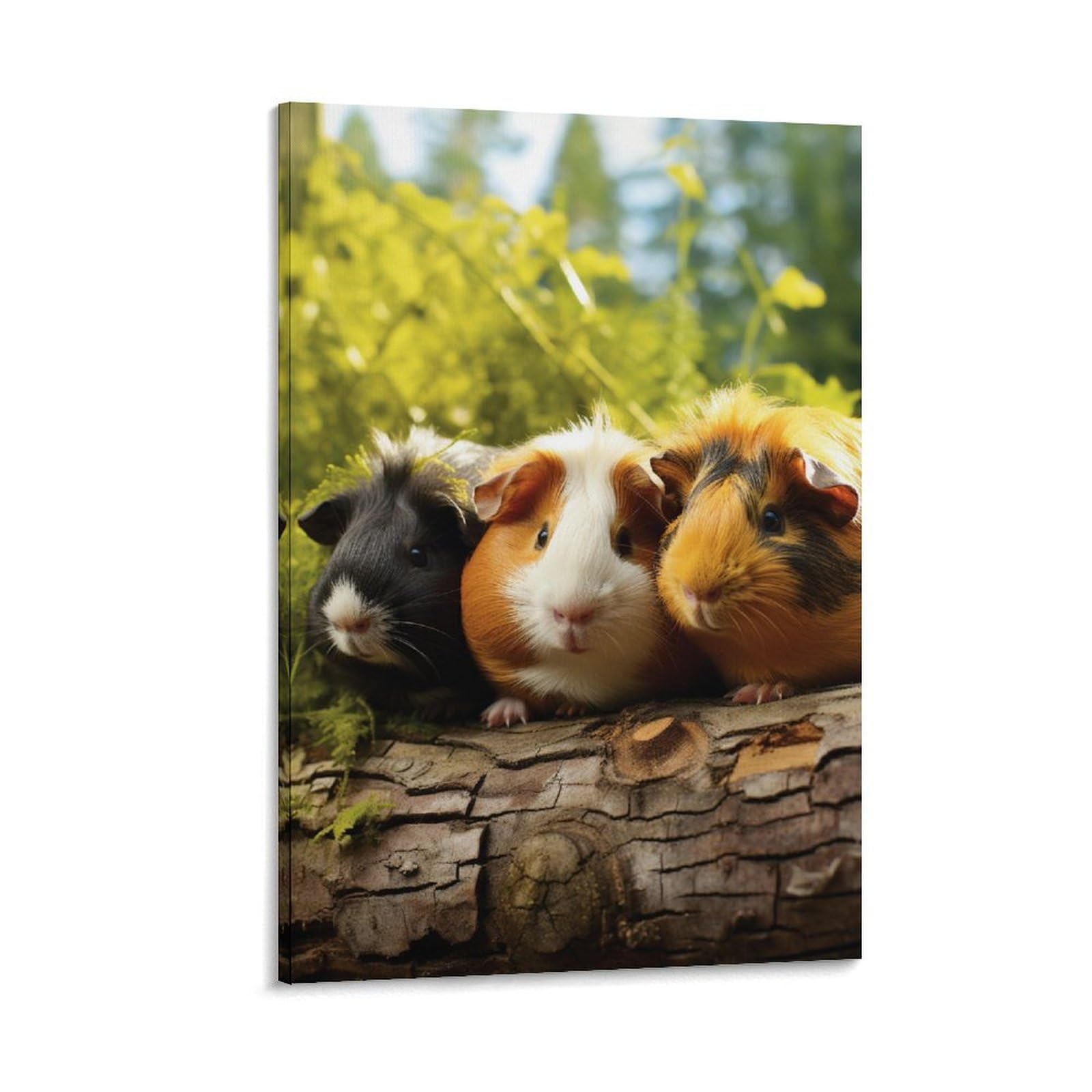 FOCCAR Small Guinea Pigs Canvas Wall Art Nature Animal Landscape Posters Wall Decor Painting Art for Home Room Artwork