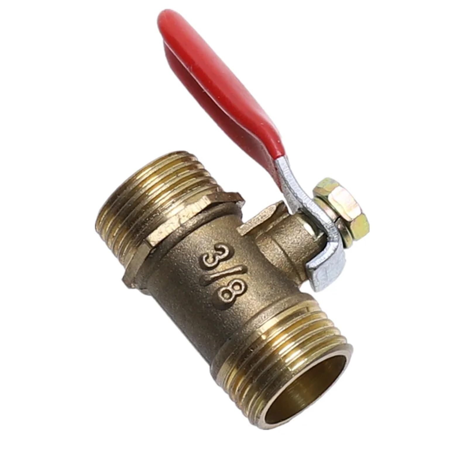 Mosiężny zawór kulowy 1/8 1/4'' 3/8'' 1/2'' męski do gwintowanego złącza rurowego do rury wodno-powietrznej (męski do żeński, 1 cm)