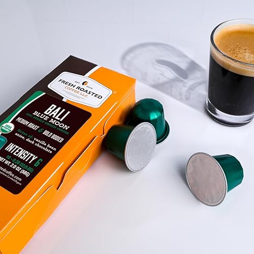 Miniatura 4 de Fresh Roasted Coffee Cápsulas de Espresso Orgánicas de Variedad de Origen Único para Nespresso OriginalLine | USDA Organic, Kosher | 120 Cápsulas de