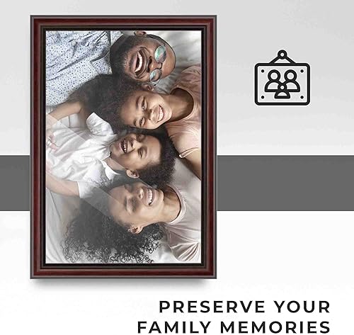 Miniatura 4 de Marco ejecutivo de madera maciza marrón ejecutivo de 18 x 24 pulgadas de ancho de 1.25 pulgadas Profundidad interior de 0.5 pulgadas Marco de