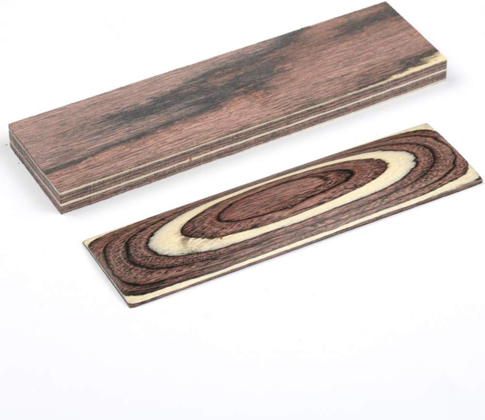 2pcs Color Wood Knife Handles Material Slabs Scales Handle Parts Grips Knives Custom DIY Tool for Knife Making Blank Blades(150x40x10mm)