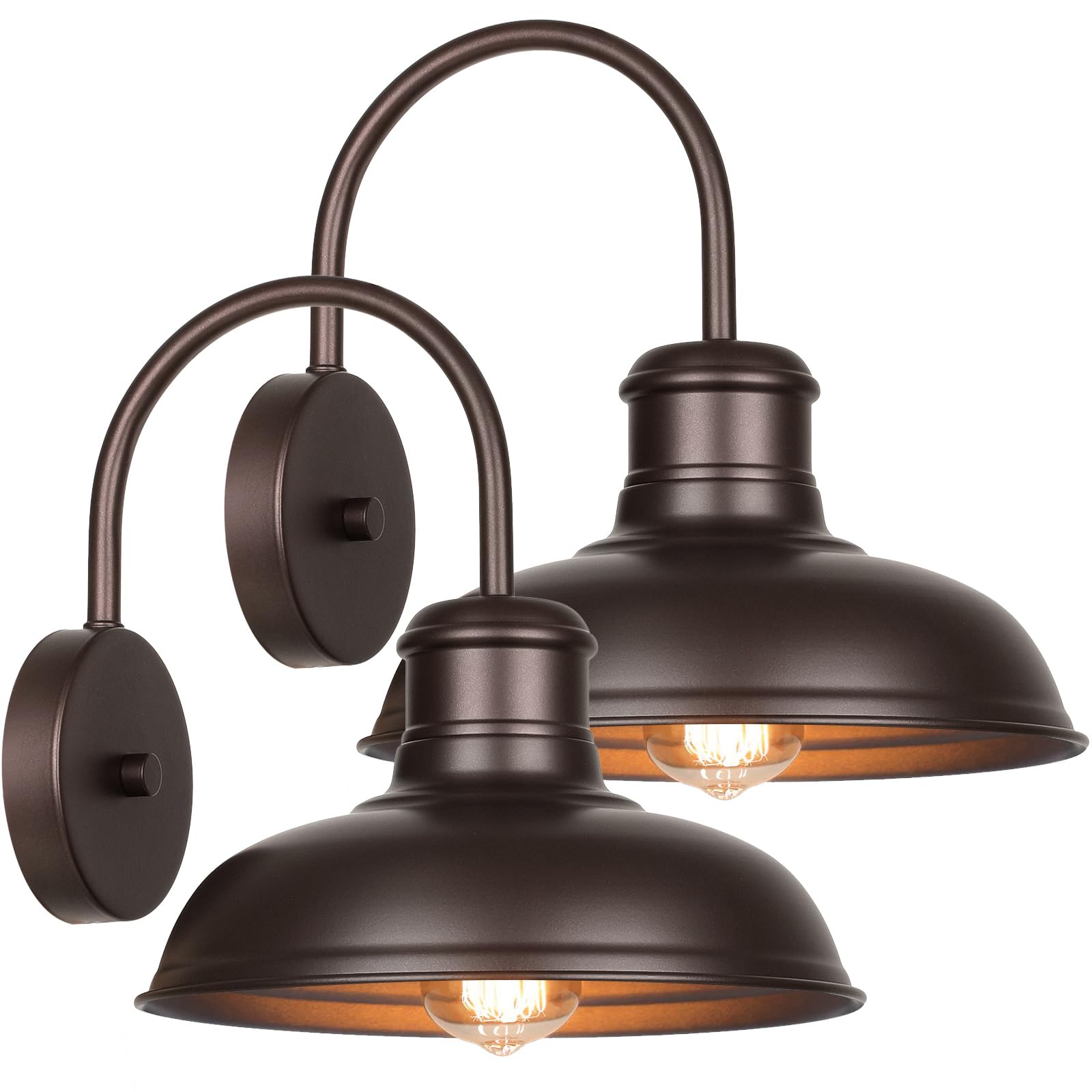 VerRon Gooseneck Porch Light 2-Pack