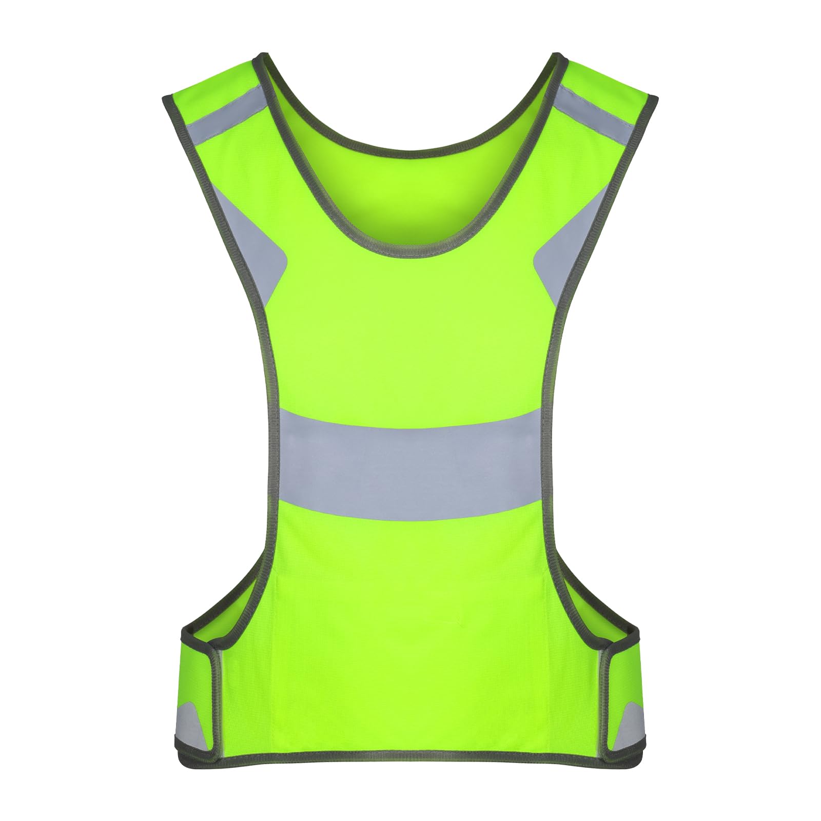 Chaleco de Seguridad Reflectante, Chaleco de Seguridad de Alta Visibilidad, Chaleco de Seguridad Amarillo que Refleja para Correr Montar en Bicicleta Caminar y Andar en Moto