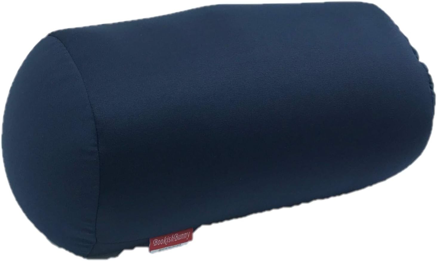 Bookishbunny 2pcs Micro Bead Microbead Roll Pillow Cushion for Bed Back Neck Head Body Support, 13" x 7", Various Designs (Navy+Diamond)