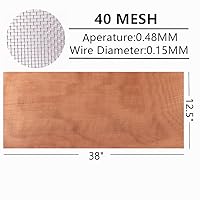 Vista 3 de 99.9% Pure Copper Wire 40 Mesh- 12.5" x 38" Dense Filter Screen Mesh