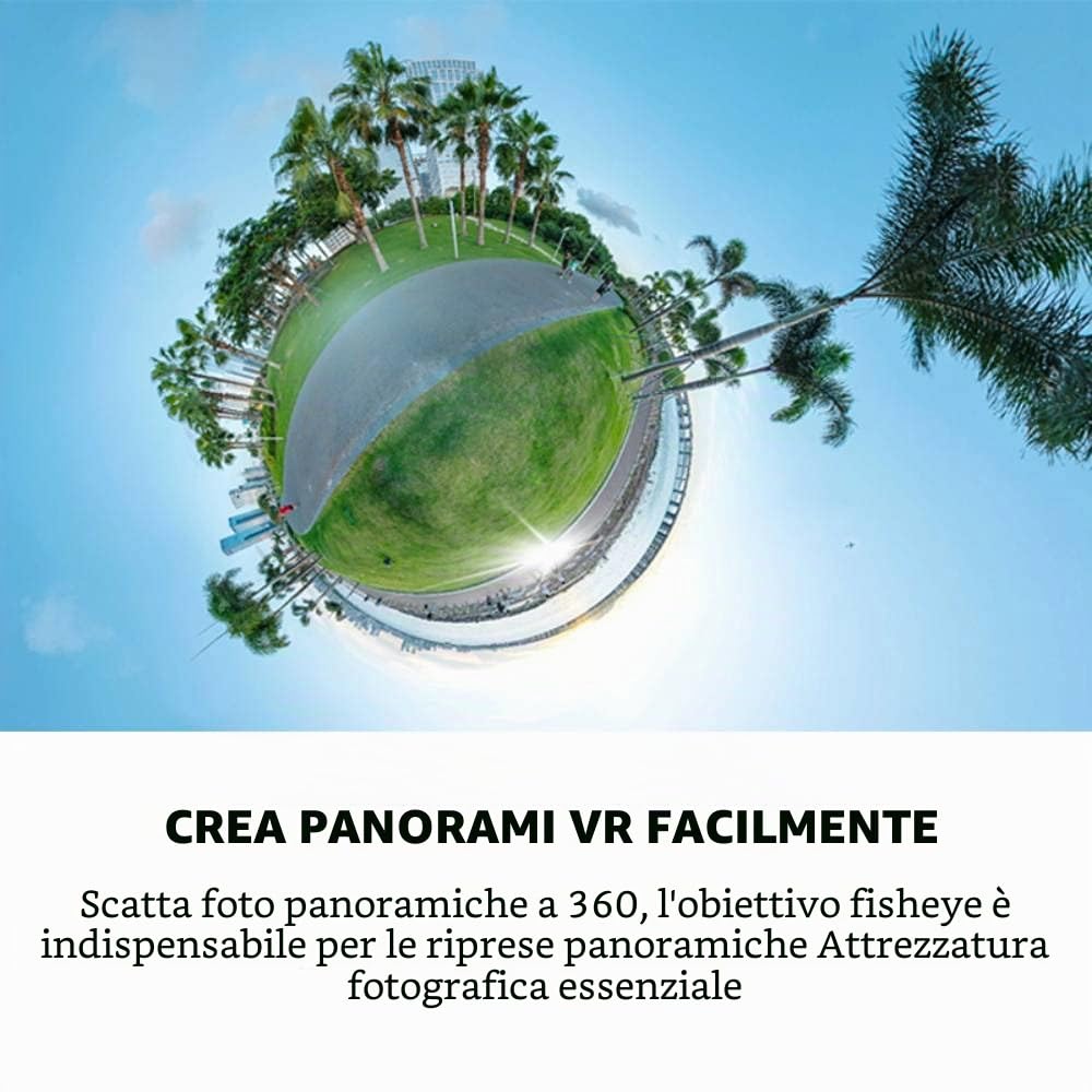 7artisans Obiettivo Fisheye ultra grandangolare da 10 mm F2.8 Full Frame 178 ° Messa a fuoco manuale per fotocamere Mirrorless A7/A7R/A7S/A7II/A7RII/A7SII/A9/A7RIII/A7III/A7RIV/A9II/A7SIII/A7C/A1