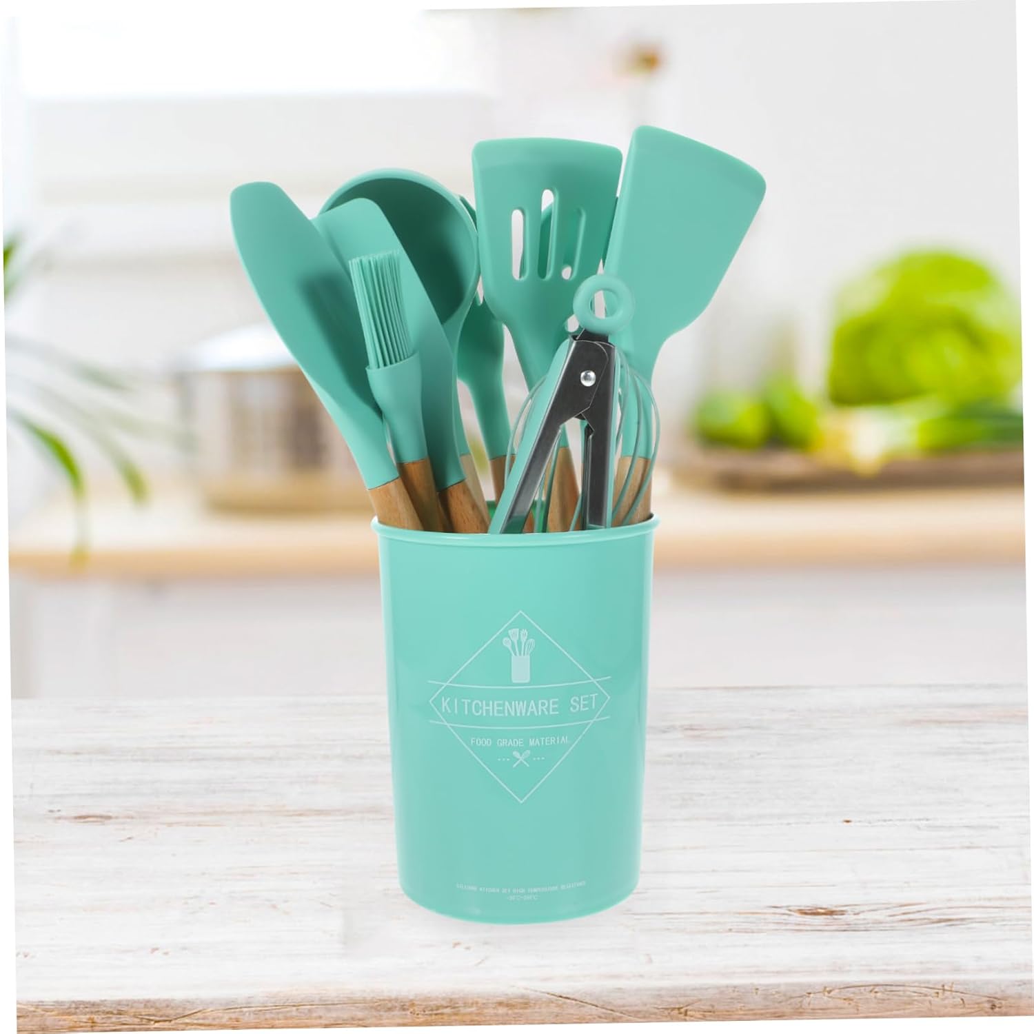 Mobestech Silicone Kitchenware Set Non-slip Kitchen Tools Baking Utensil Set Handle Kitchenware for Cooking Baking