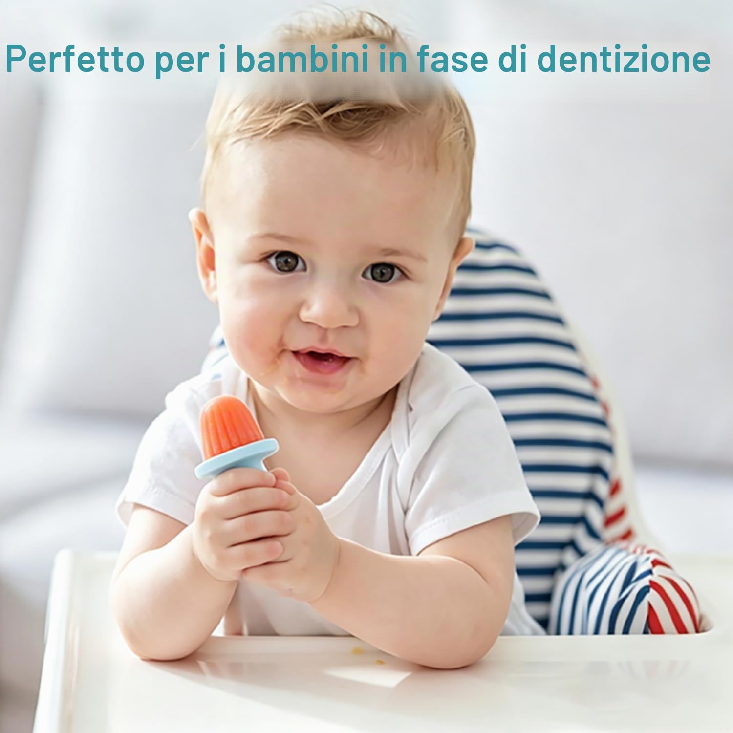 Stampo Ghiaccioli per Bambini in Silicone senza BPA 6x17ml con Stecchini