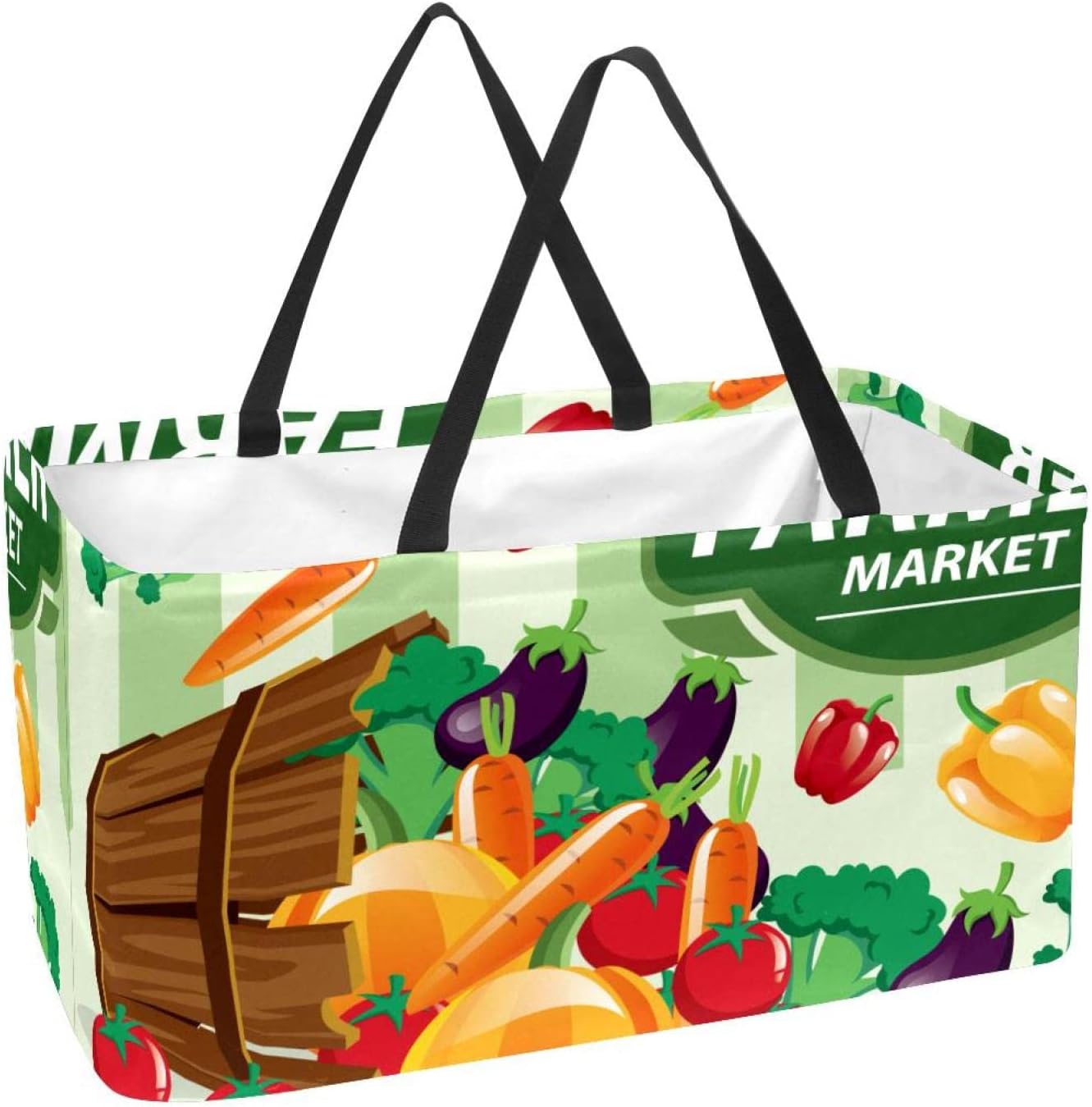 Large Collapsible Utility Tote,Reusable Grocery Shopping