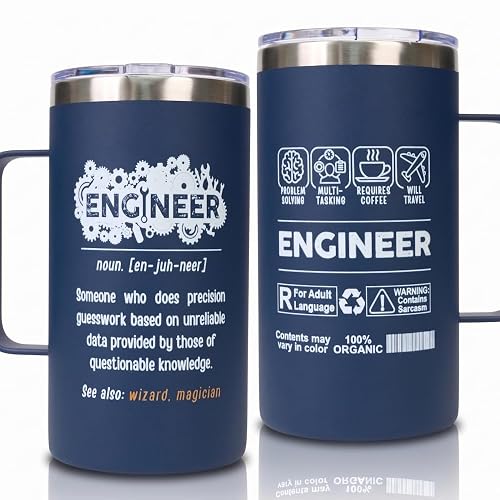 Engineer Gifts for Men 20oz Coffee Mug Tumbler, Stainless Steel