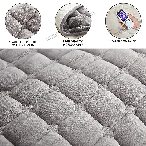 NNSMUN Sofa Armlehnenbezüge, Sesselschoner Sesselauflage, Fernsehsessel Schutzbezug Anti-Rutsch, Relaxsessel Bezüg Sesselüberzug für Zuhause mit Kindern und Haustieren Hund (Grau,1 Sitz (53 * 190cm))