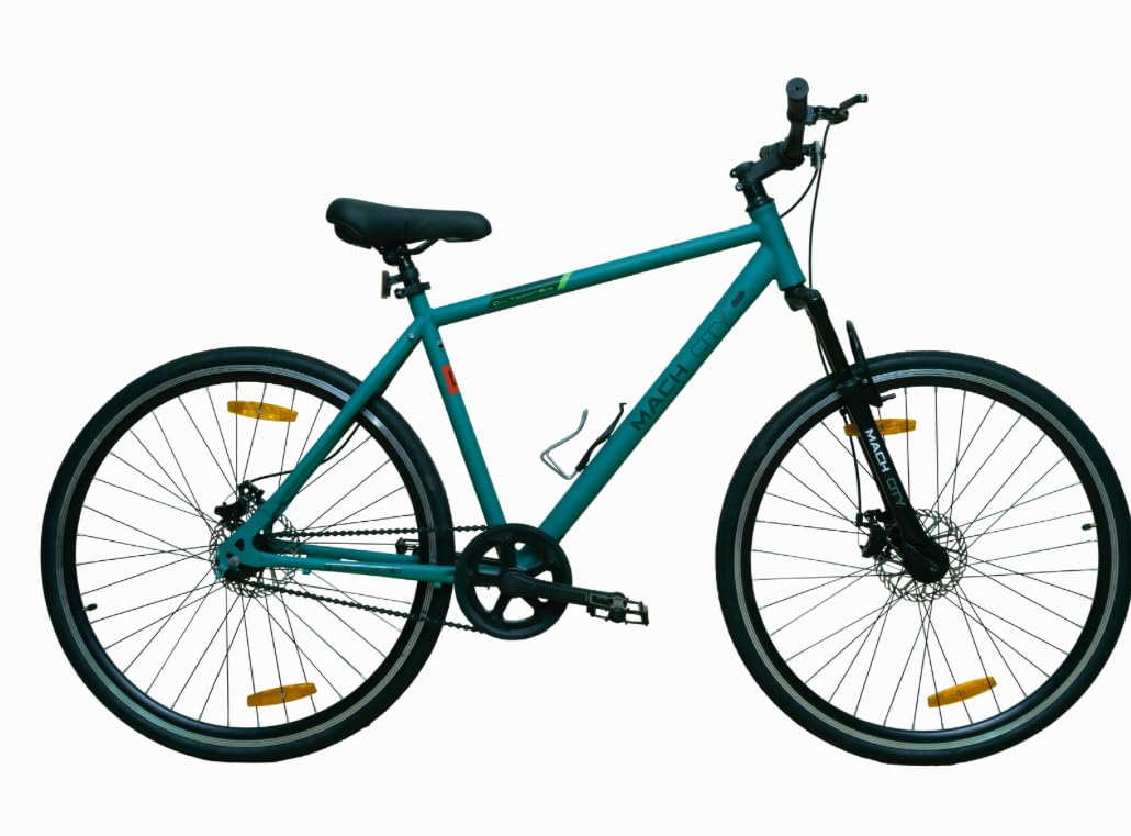 BSA Mach City Montreal FX Single SpeednichSs 700C 700Ct 18.5Inch Front Frame Single Speed Steel Men's Hybrid Cycle Blue-image-45