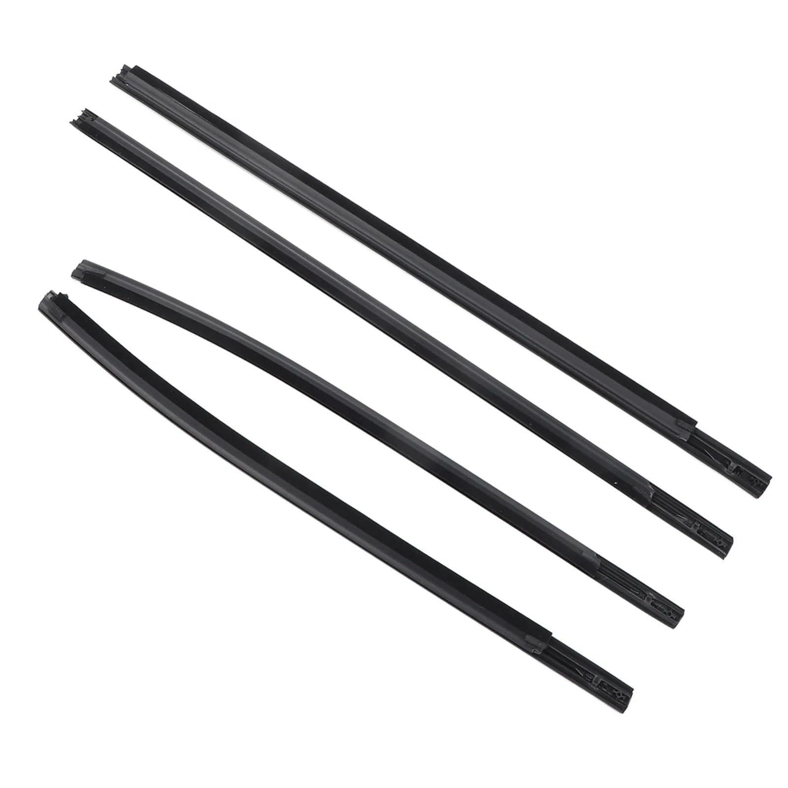 Car Weather Stripping Compatible with for Ranger for Wildtrak for Raptor 2012-2021 4pcs Car Door Window Strip Sealing Moulding Trim AB3Z2625554F