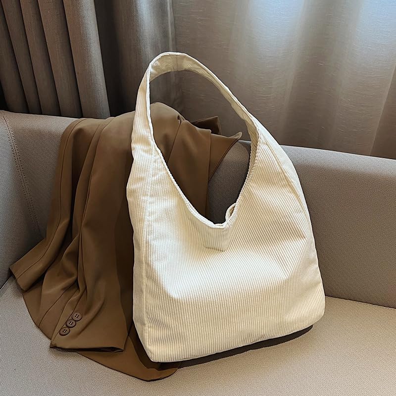 Bolso Tote de Mujer en Pana Color Blanco miniatura 1