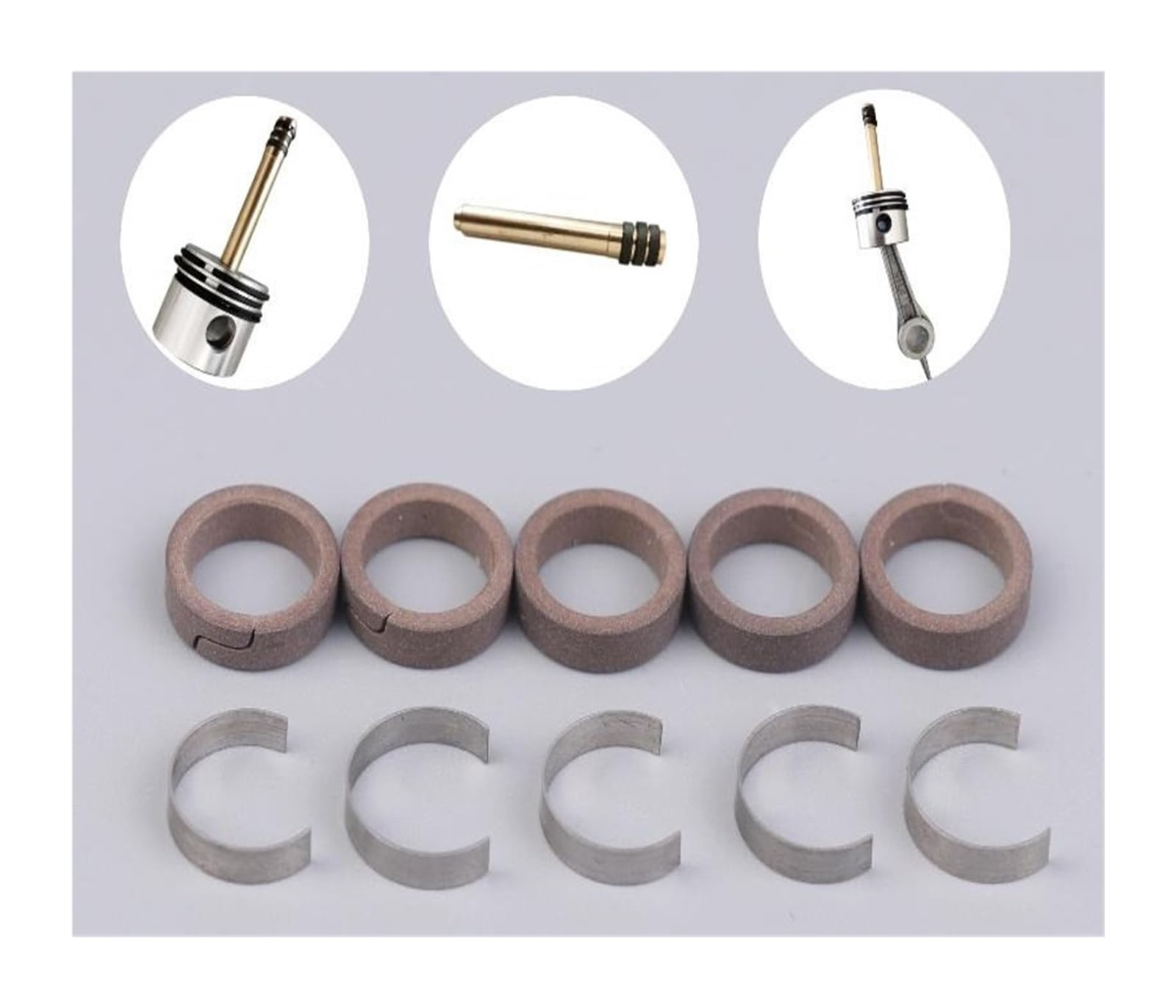 10 Stück 30 MPA Sekundärkolbenring 4500 PSI Einzel-/Zweizylinder-Kompressor-Kolbenring-Schrapnell(Piston ring)