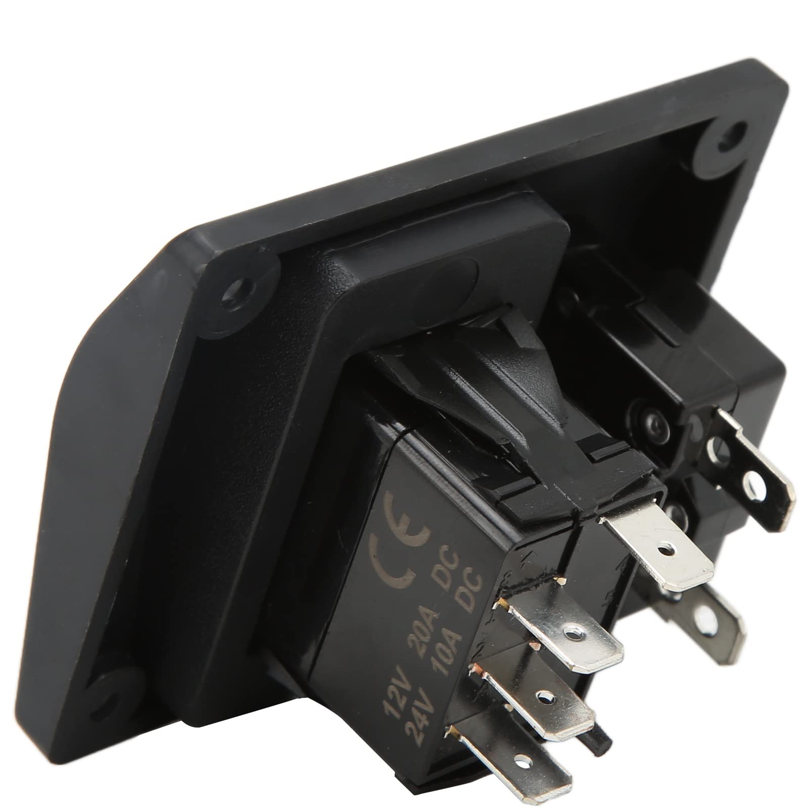 Bilge Pump Switch Panel 12V 24V 15A Circuit Breaker, Built in Holder, Internally Lit Three Position Switch, Universal Fit for Boat, Yacht Accessory