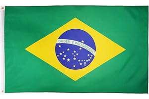 Bandeira do Brasil Grande: 3x5FT Brazil Flag (1pcs) -Símbolo Nacional Brasileiro