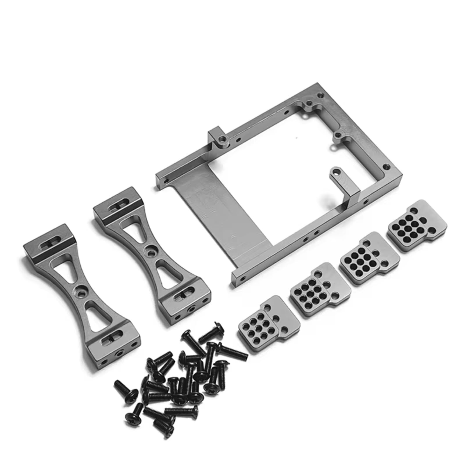 Mejora Coche RC para WPL C14 C24 B14 B24 1/16 Soporte Servo Metálico Viga Transversal Amortiguador Kit Coche RC Accesorios Piezas Repuesto Modificadas
