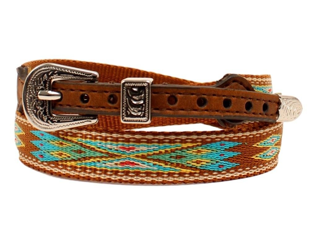 M & F Western Mens Silver Buckled Hatband