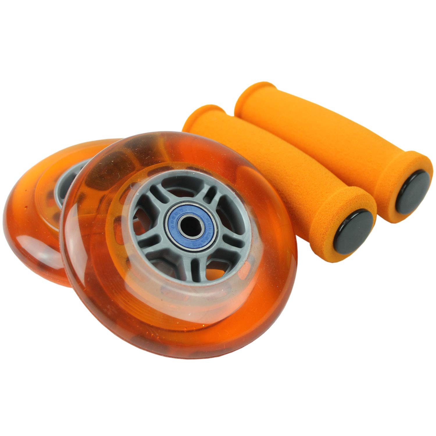 TGM Skateboards Replacement Razor Scooter Wheels, ABEC 7 Bearings, Handle Bar Grips