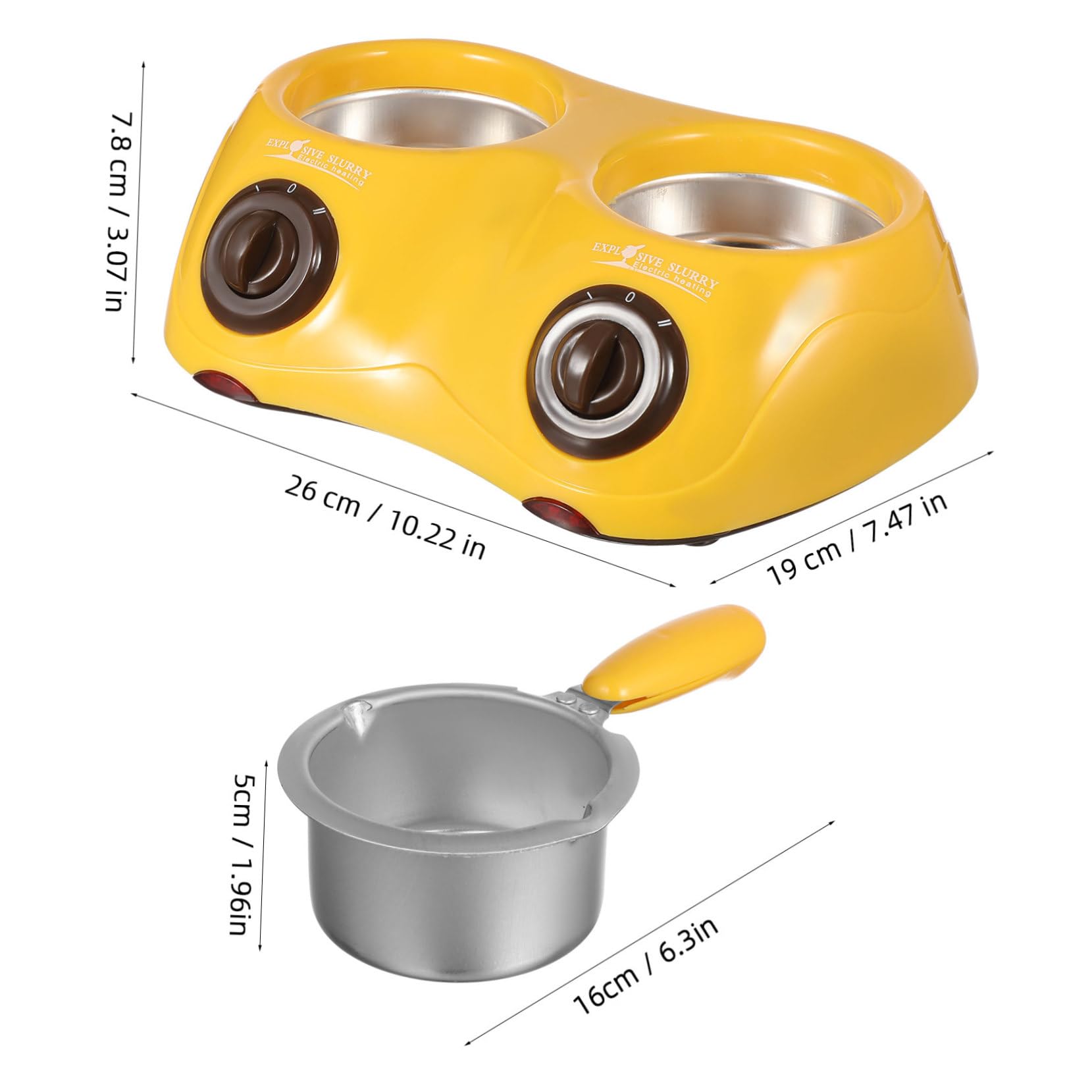 FUNOMOCYA Fondue Set Melting Pot Electric Double Boiler Warmer Diy Molds Tools Quick Heat Safe 110v Us Plug