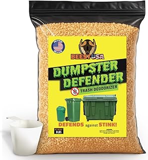 BEEST Dumpster Defender - 8lbs Outdoor Trash Can Deodorizer & Liquid Waste Absorber (Made in USA) Biodegradable Trash Can Odor Eliminator - Powerful Garbage Deodorizer for Always-Fresh Bins - 36 Cups