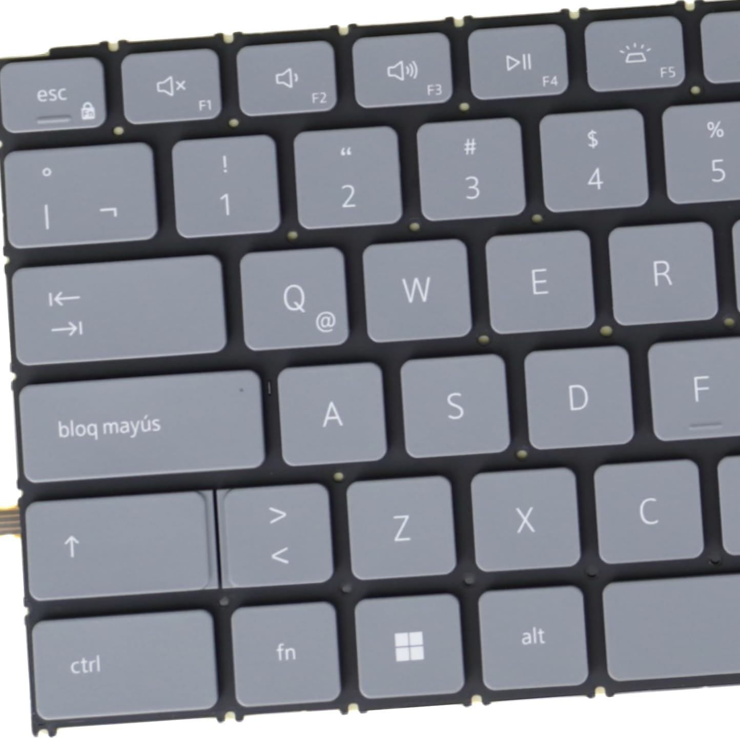 Laptop Replacement Keyboard for Dell Inspiron 5410 2-in-1, 7415 2 in 1, 7420 2in1, 7425 2in1, 7430 2in1, 7435 2in1, 7620 2in1, 7630 2in1, 7635 2in1, Backlit, No Palmrest (LA Spanish Layout, Gray)