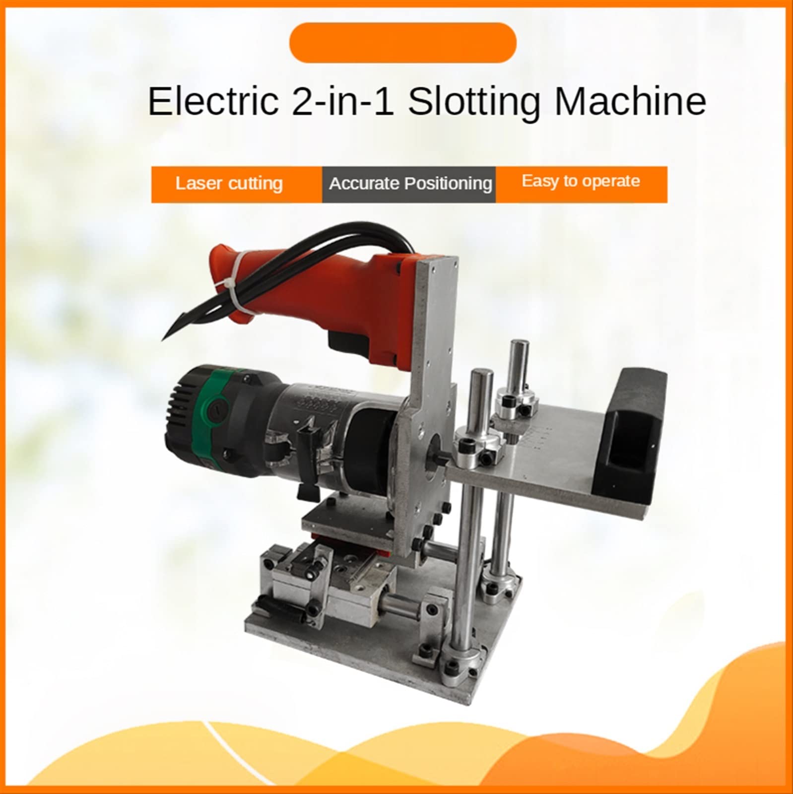 EDEDE Rifilatore Fresatrice Verticale, Elettrico 2 in 1 Connettore Invisibile Stozzatrice Pannello Mobili Lavorazione del Legno Rifilatrice Tenonatrice E Macchina for Fori Laterali per Legno