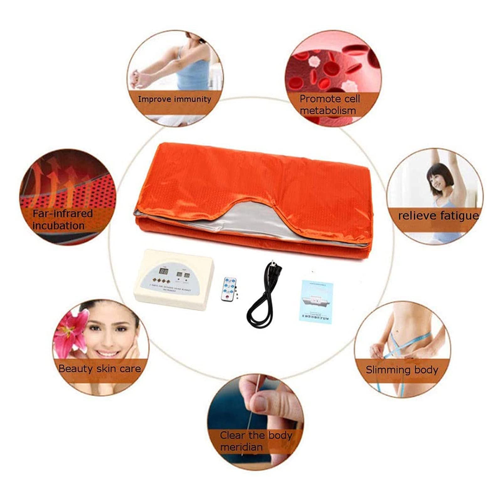 Perte de Poids 2 Sauna Contrôleur de Zone Sauna Minceur Couverture de désintoxication Professionnelle Anti-vieillissement