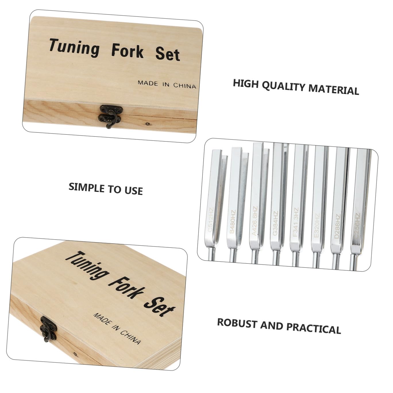 UPKOCH Professionelle Stimmgabel aus Aluminium 8 Stück für Gitarre Violine Cello Stabiles Musikinstrumenten Stimmgerät für Musikunterricht Zubehör
