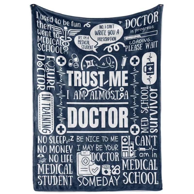 Huglanket Medical Student Gifts, Flannel Blanket, Personalized Gift for Graduation,...