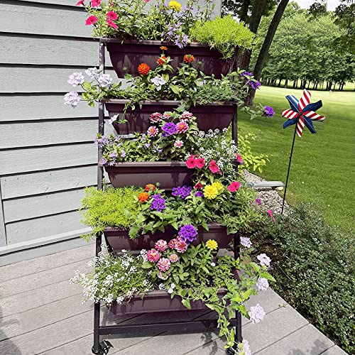 G TALECO GEAR Vertical Garden Planter, Vertical Raised Garden Bed Planter Box with 4 Container Boxes, Grow Your Herb Vegetables Flowers Indoor and Outdoor (5-Tier) image_1