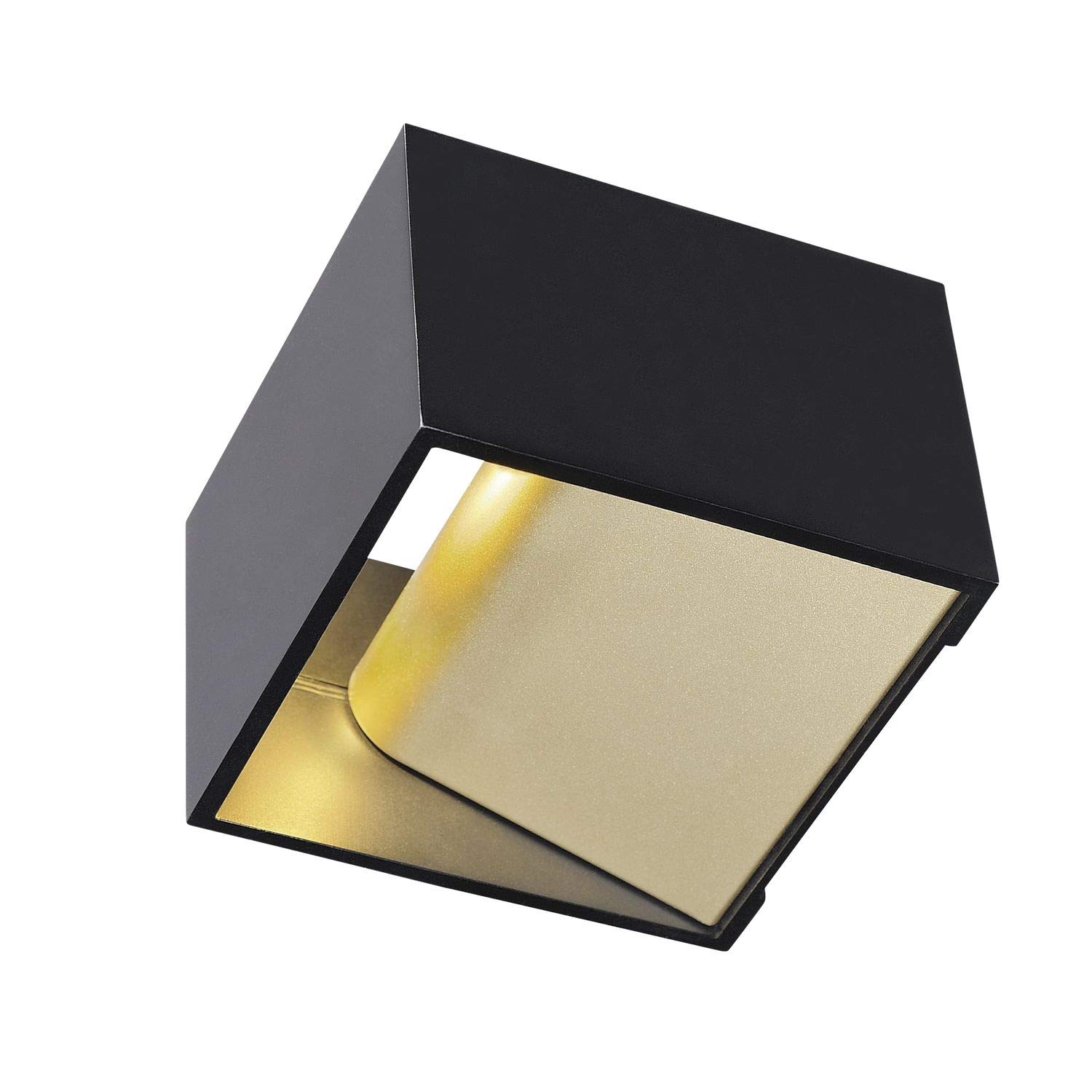 SLV Wall-Mounted Light LOGS in/Wall Lighting Inside, LED spot, Surface-Mounted Light, Wall-Mounted Light, Wall Spotlight / 2000-3000K 11W 430lm Black dimmable