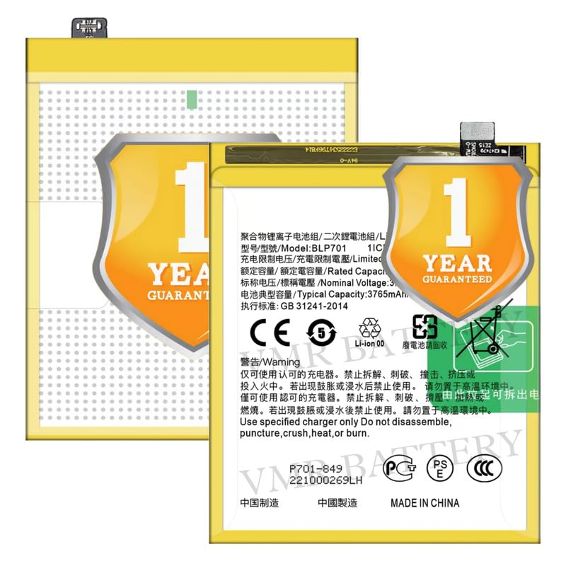 Image of Original BLP701 Battery Compatible for Oppo Reno (CPH1917, PCAM00, PCAT00) - (3765mAh) - 1 Year Warranty K7