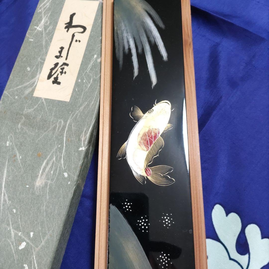 ステンドグラスの鯉のぼりと菖蒲とミニ兜(子供の日2点セット・KOI18)