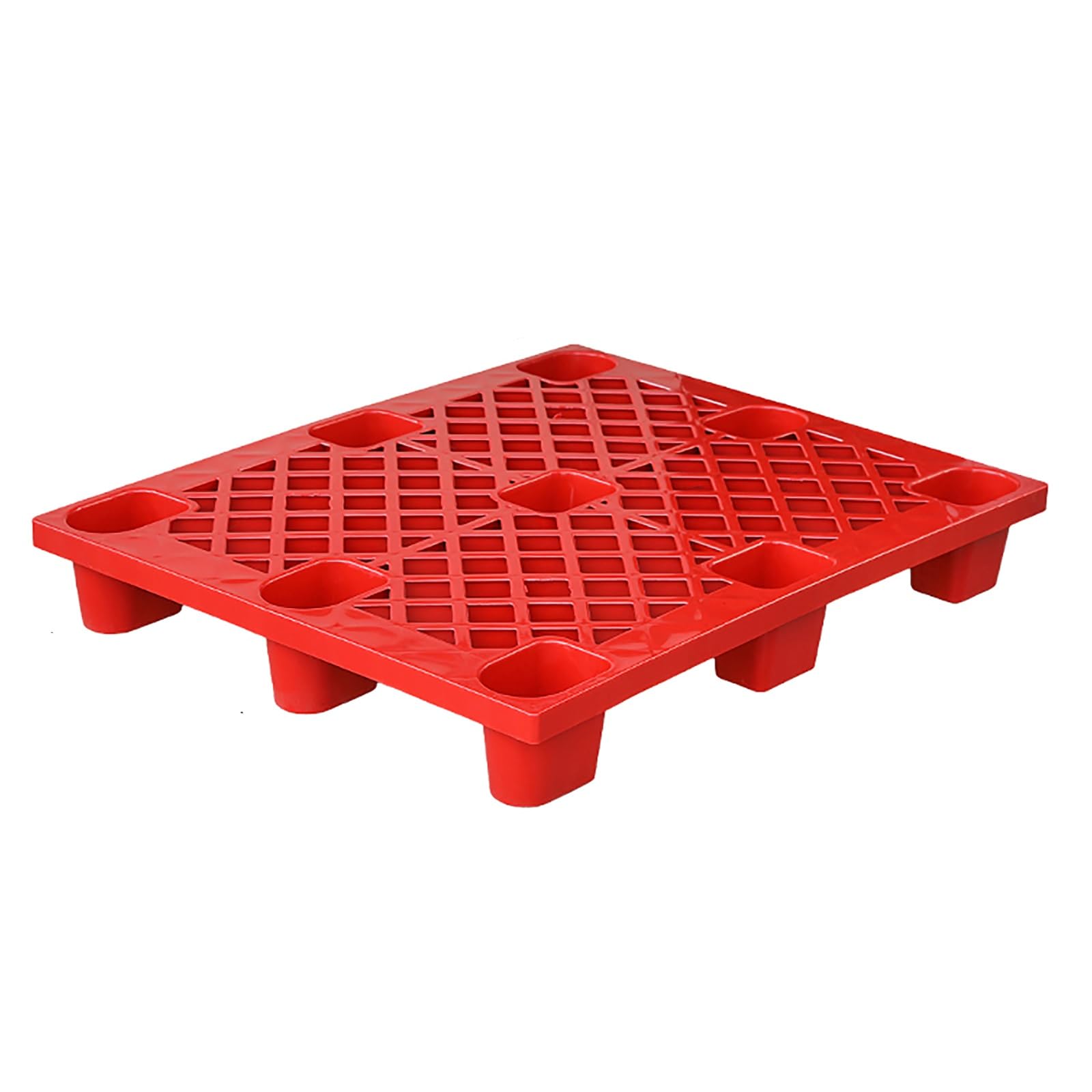 Palettes en plastique respirantes emboîtables rouges pour supermarché