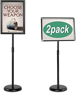 Sponsored Ad - Klvied Heavy Duty Pedestal Poster Sign Stand, Adjustable Aluminum 11" x 17" Floor Standing Sign Holder for ...